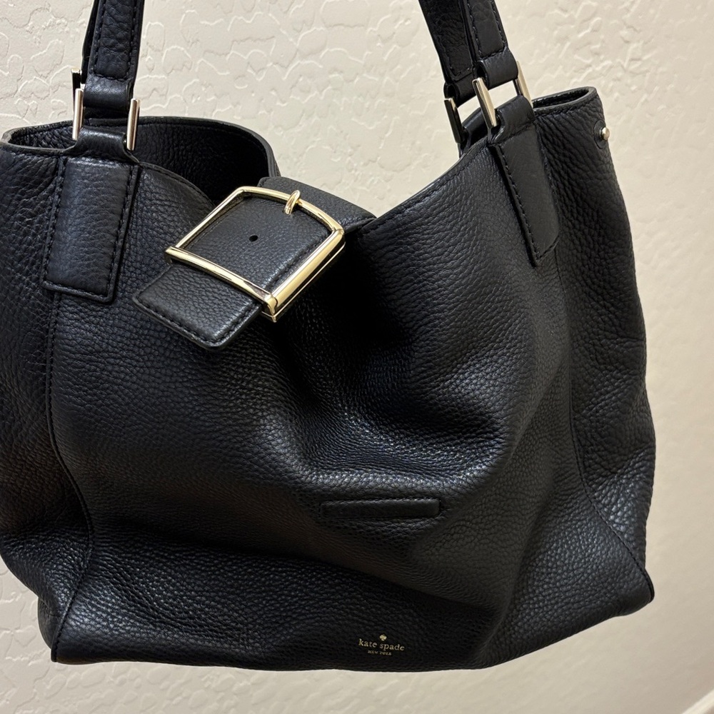 Kate Spade Black Pebbled Leather Shoulder Bag